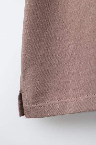 T-SHIRT BASIQUE - Marron de Zara - Image 3