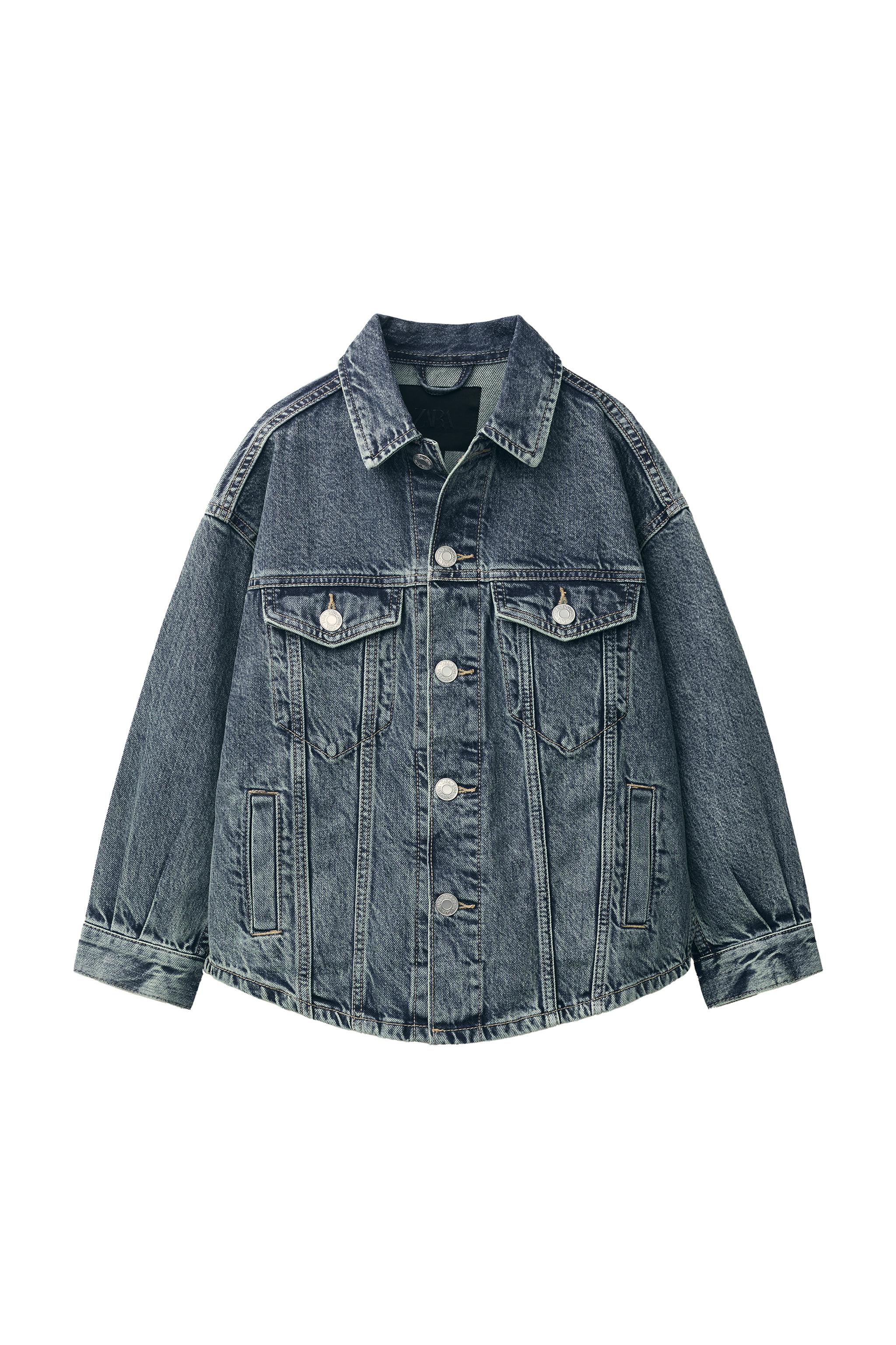 デニムシャツジャケット - ブルー/グリーン | ZARA Japan / 日本