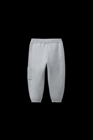 Zara KNIT JOGGER PANTS - Gray marl