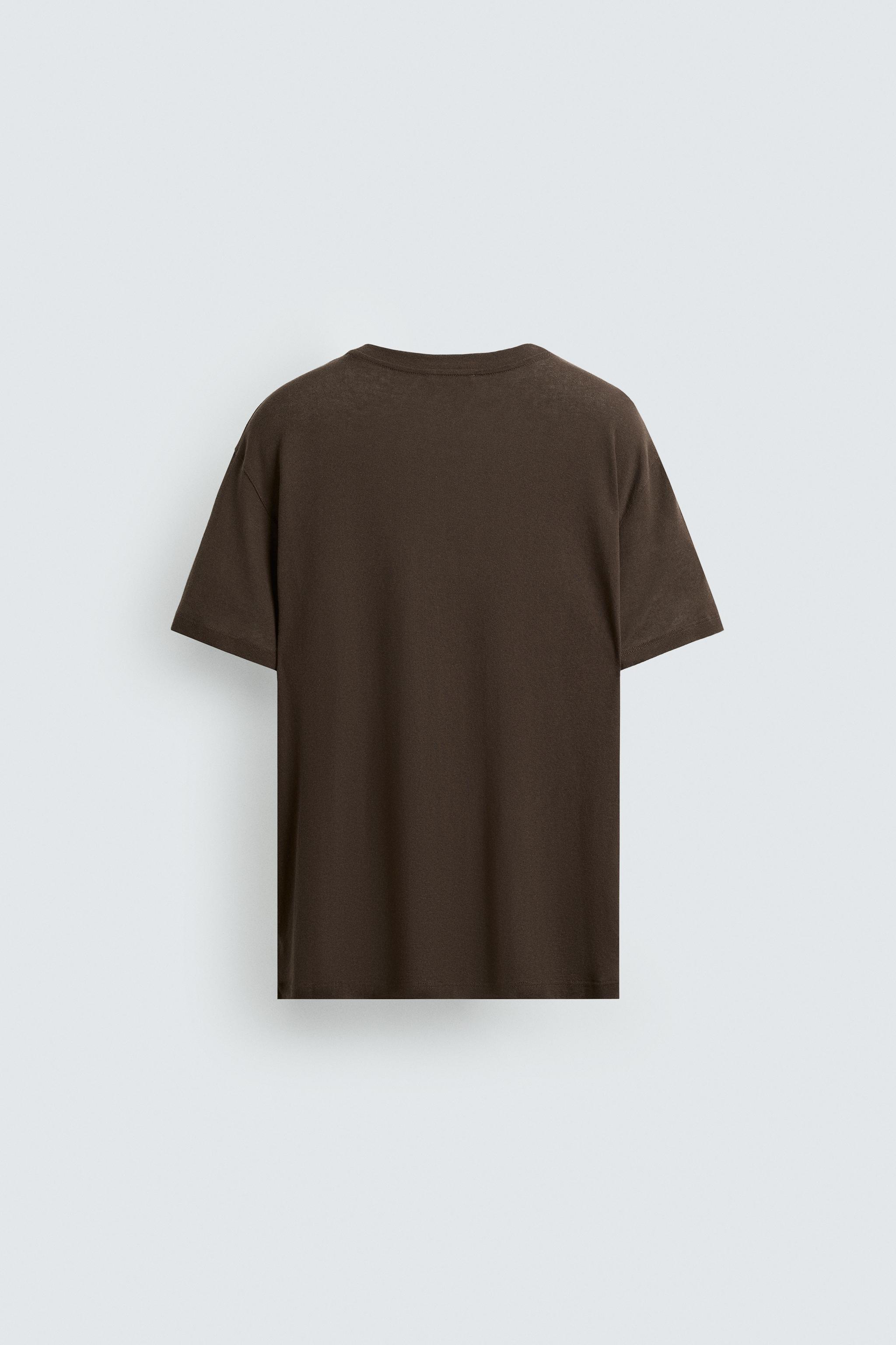 関税なし 送料無料 COTTON T-SHIRT PRINTED T-SHIRT - Oyster-white | ZARA United States