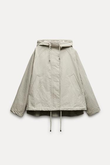 PARKA CROPPED ZW COLLECTION - Kamenná od Zara