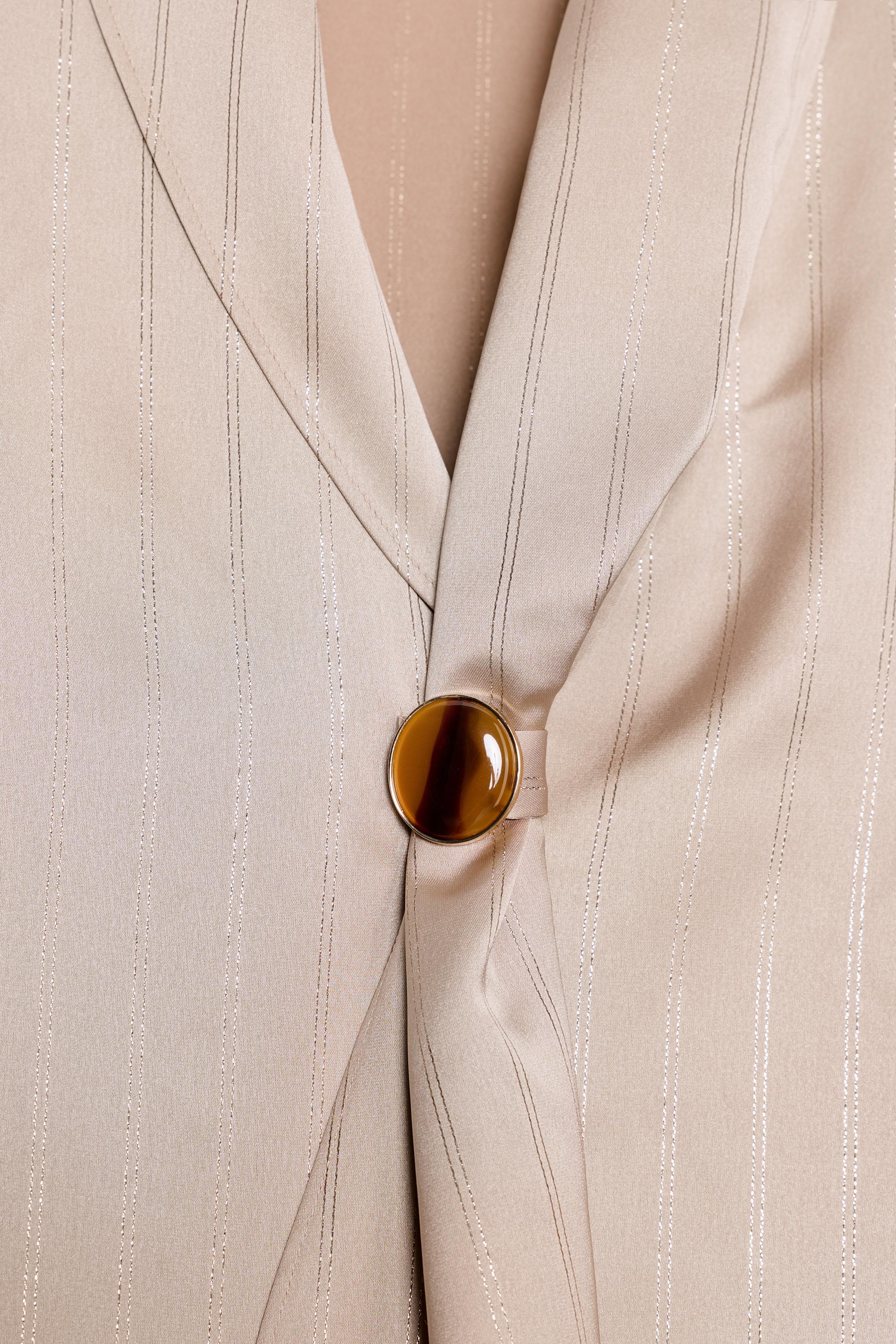 METALLIC THREAD APPLIQUÉ BLOUSE