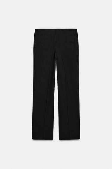 PANTALON DROIT TAILLE BASSE ZW COLLECTION - Noir de Zara - Image 3