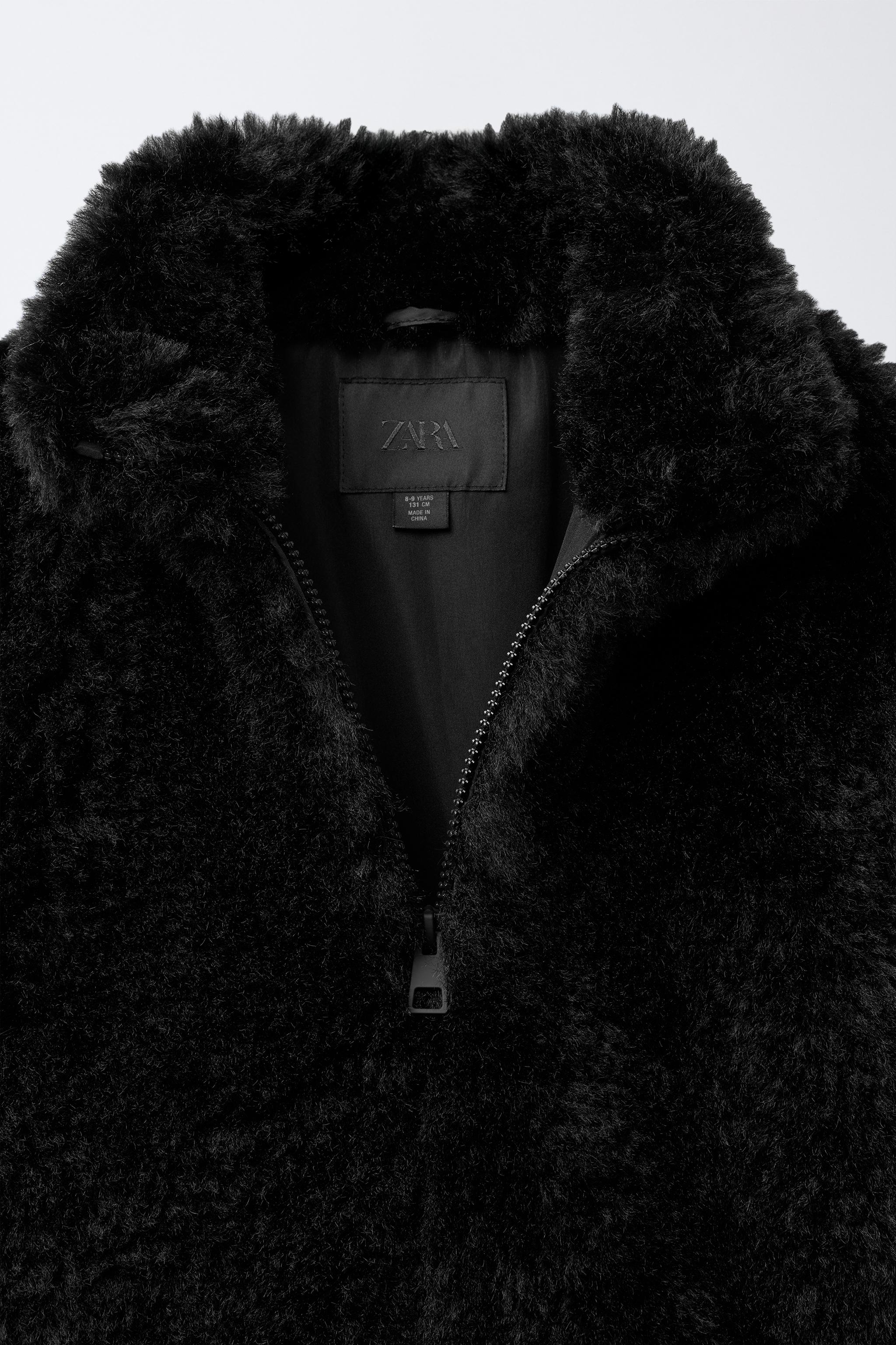 フェイクファージャケット - ブラック | ZARA Japan / 日本