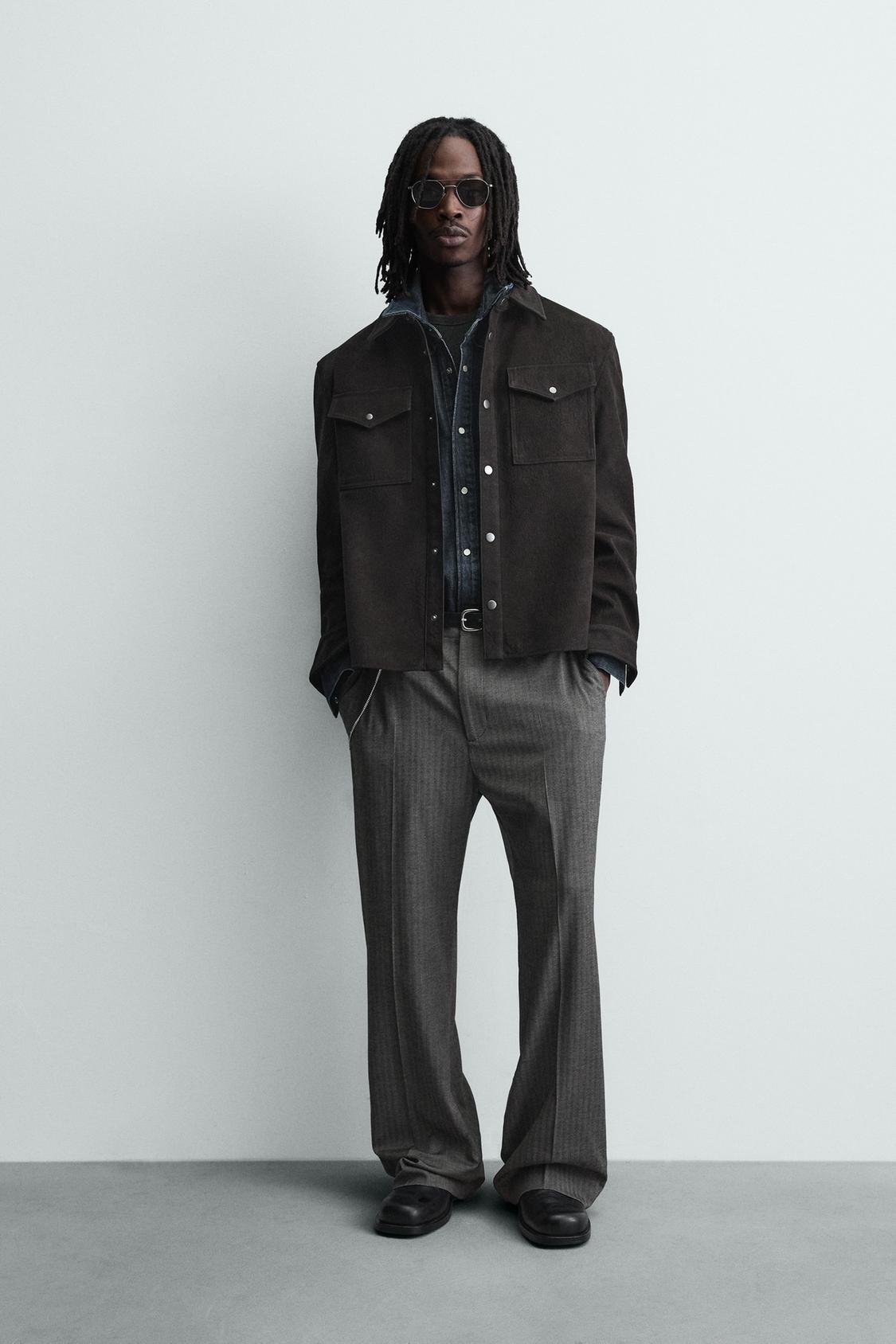 ВЕРХНЯЯ РУБАШКА ИЗ ИСКУССТВЕННОЙ КОЖИ СВОБОДНОГО ПОКРОЯ ОТ ZARA