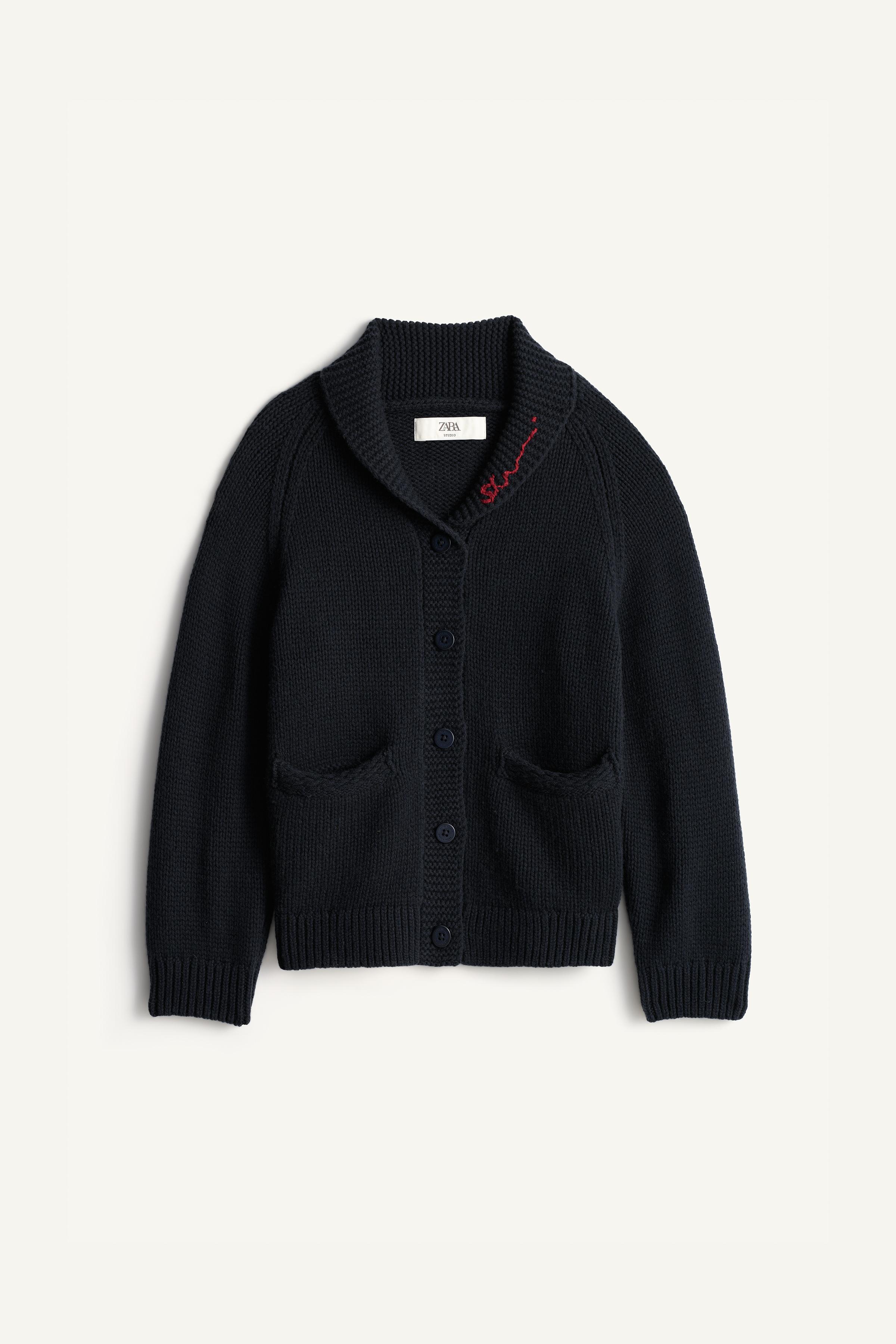 LIMITED EDITION 100% WOOL EMBROIDERED CARDIGAN