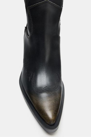 EMBROIDERED COWBOY BOOTS - Black by Zara - Image 7