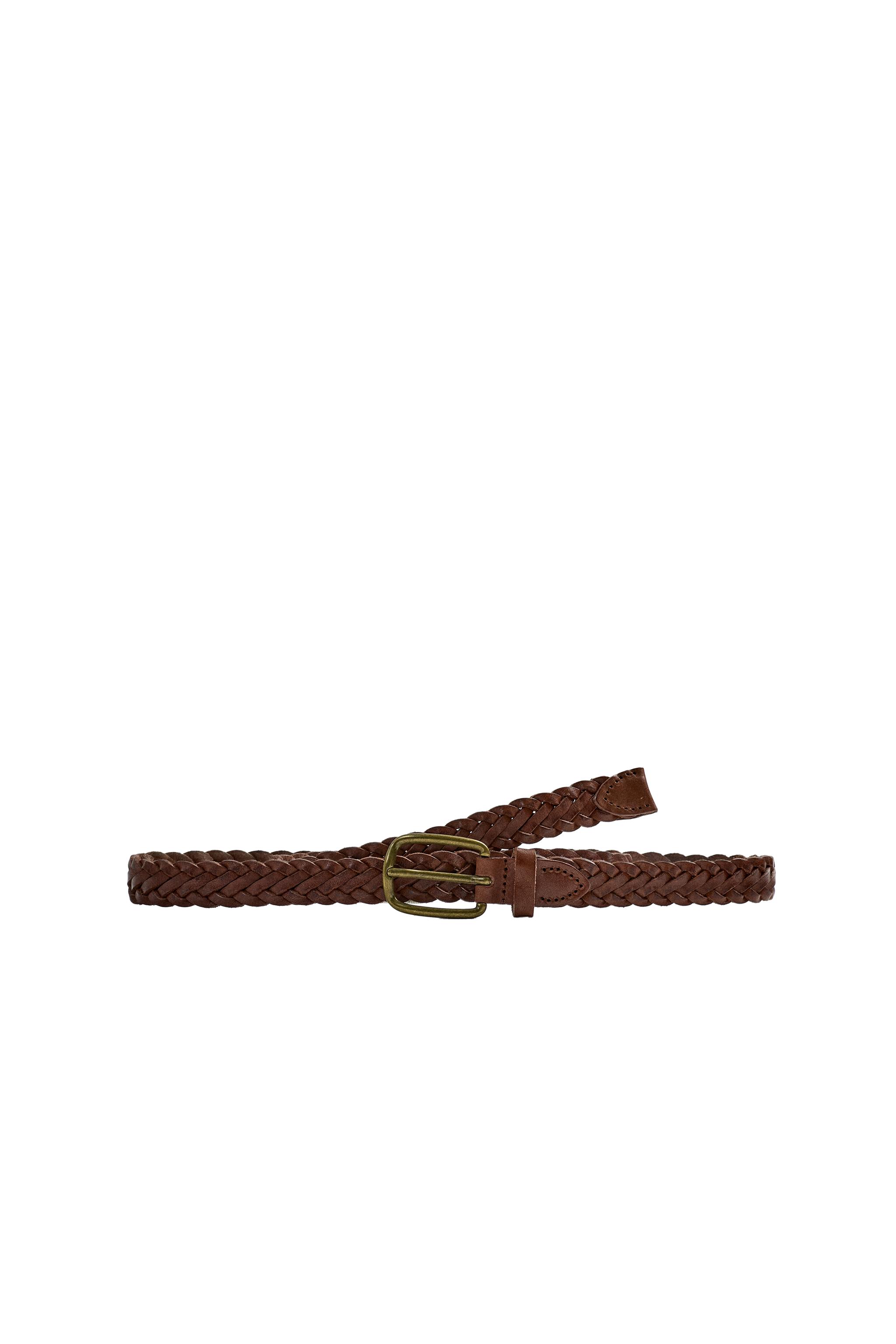 BRAIDED LEATHER BELT - Leather | ZARA Mexico