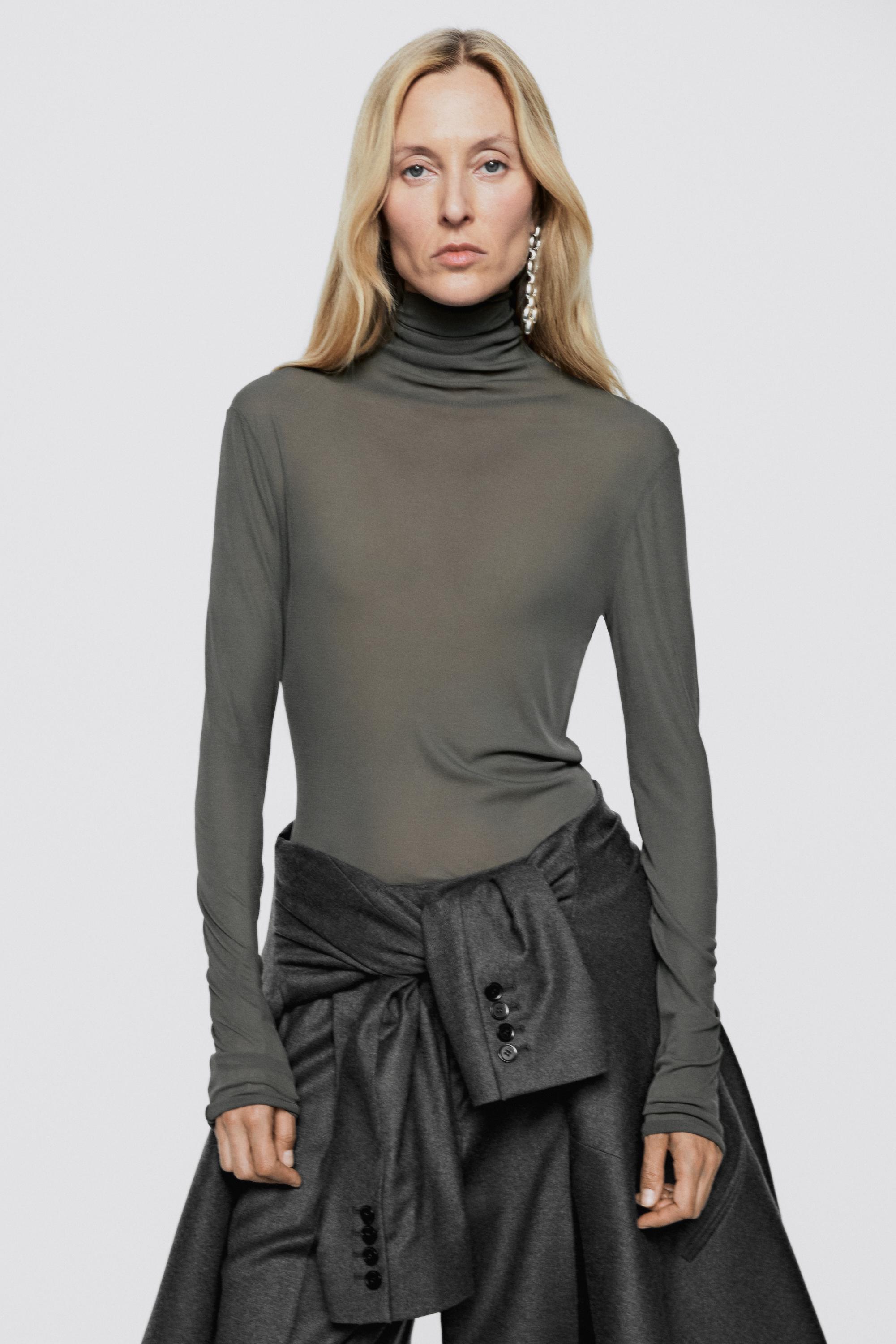 100% silk funnel neck T-shirt - LIMITED EDITION