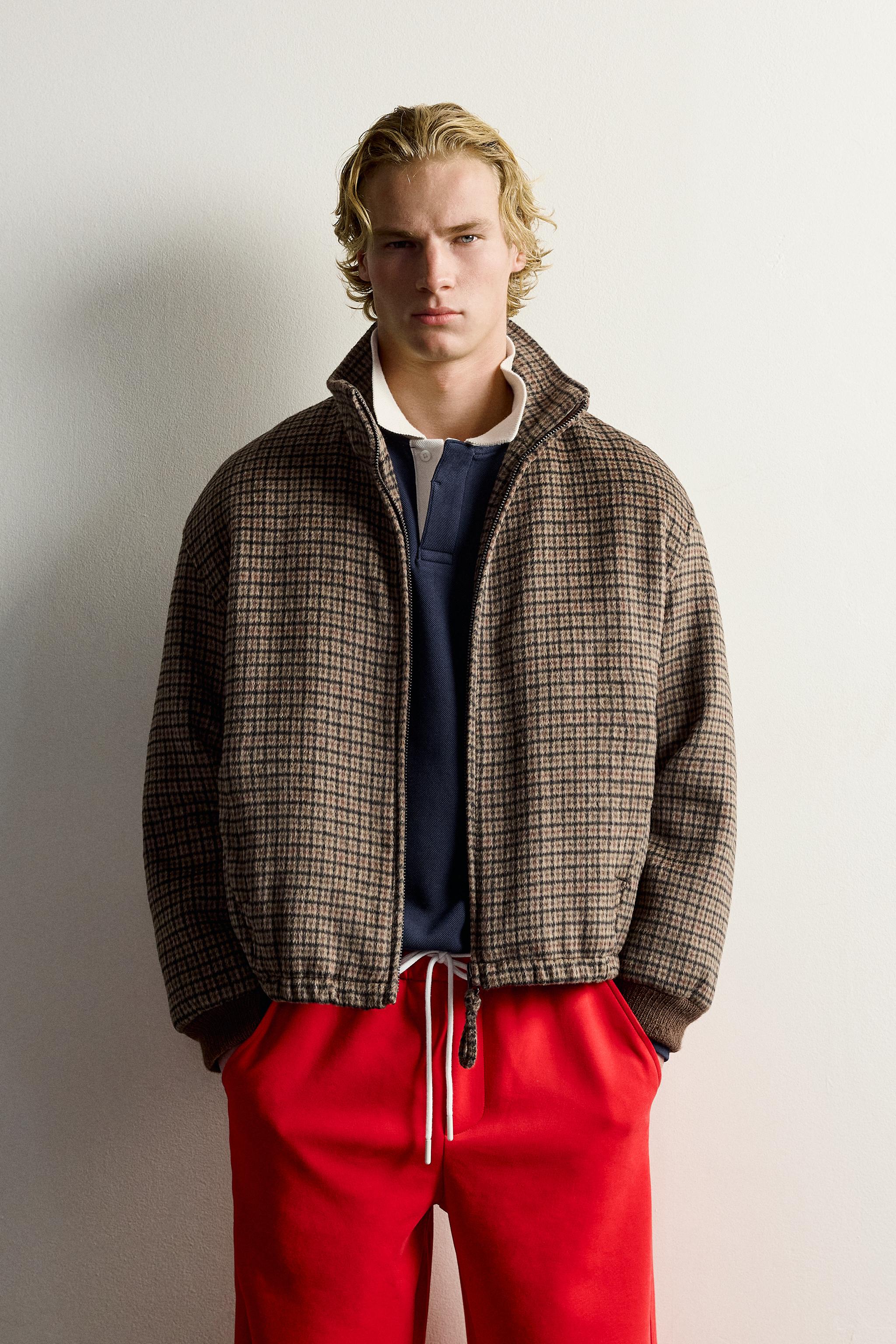 Blouson matelassé à carreaux