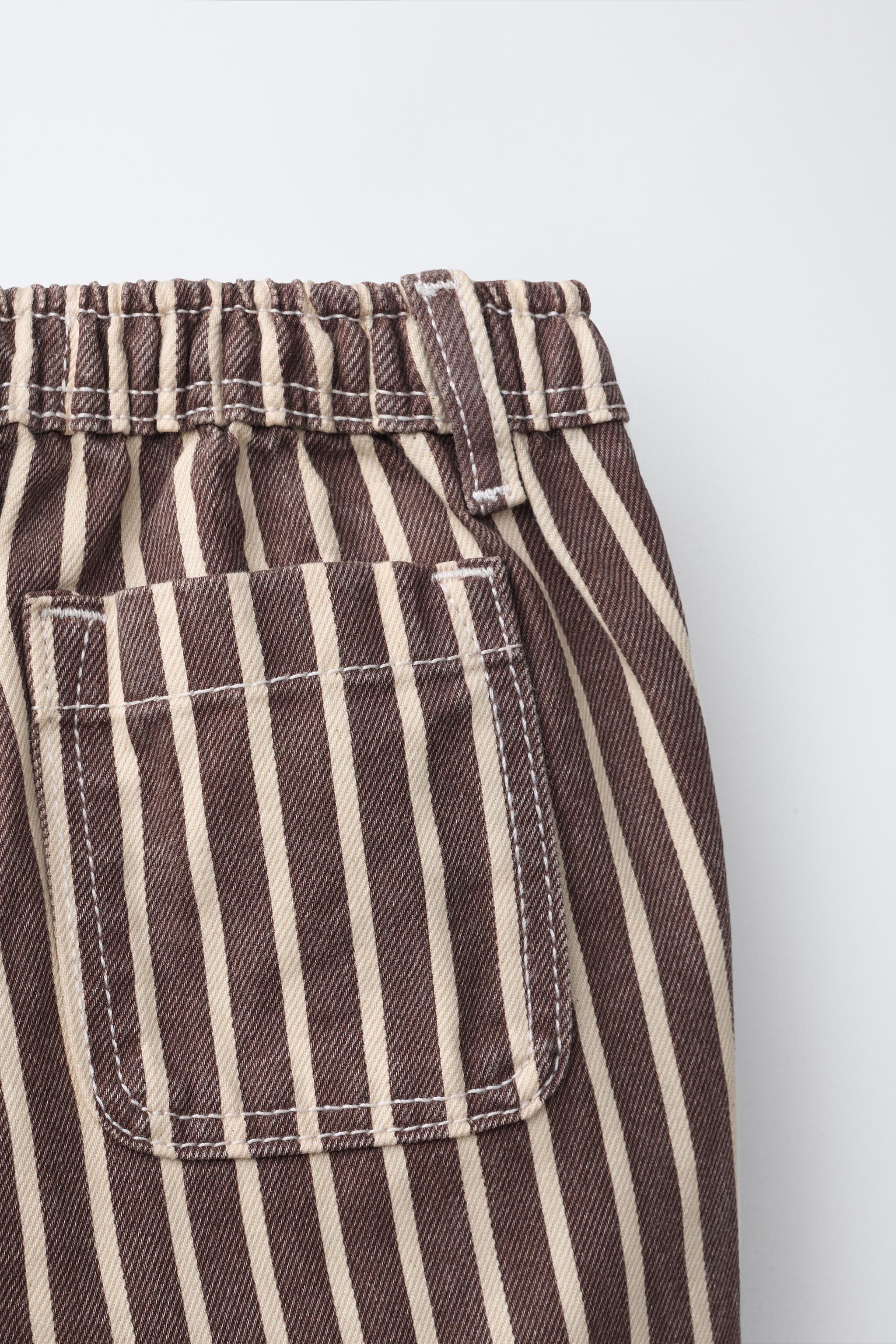STRIPED BAGGY JEANS