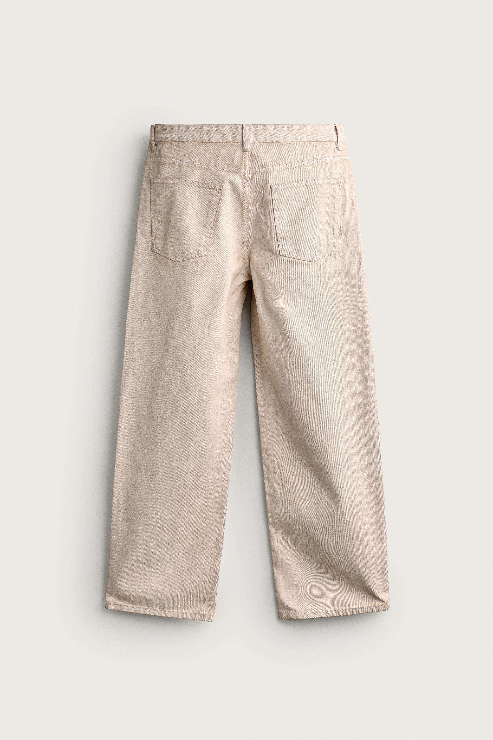 WASHED STRAIGHT-FIT PANTS
