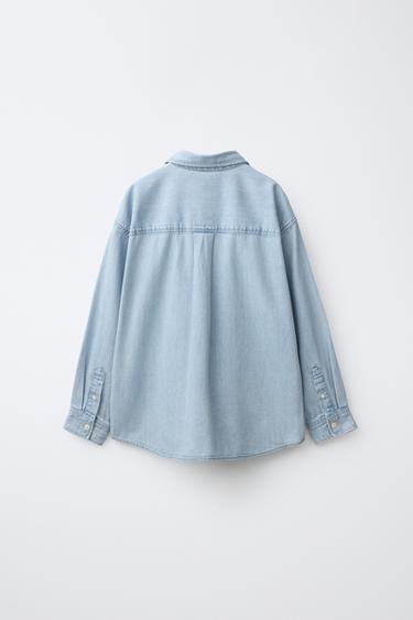 FRUIT OF THE LOOM™ EMBROIDERED DENIM SHIRT — Blue 2