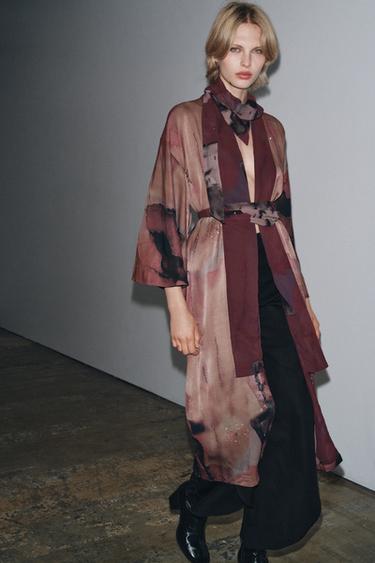 LIMITED EDITION BEADED PRINTED KIMONO - Multicoloured by Zara