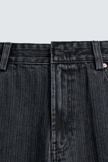 TEXTURED STRIPE JEANS - Blue by Zara - Image 8