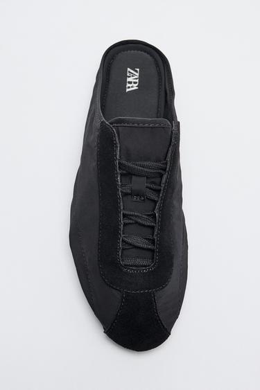 DEPORTIVO DESTALONADO TEJIDO - Negro de Zara