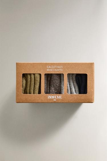 CHAUSSETTES BÉBÉ MULTICOLORES (LOT DE 4) - VERT de Zara - Image 3