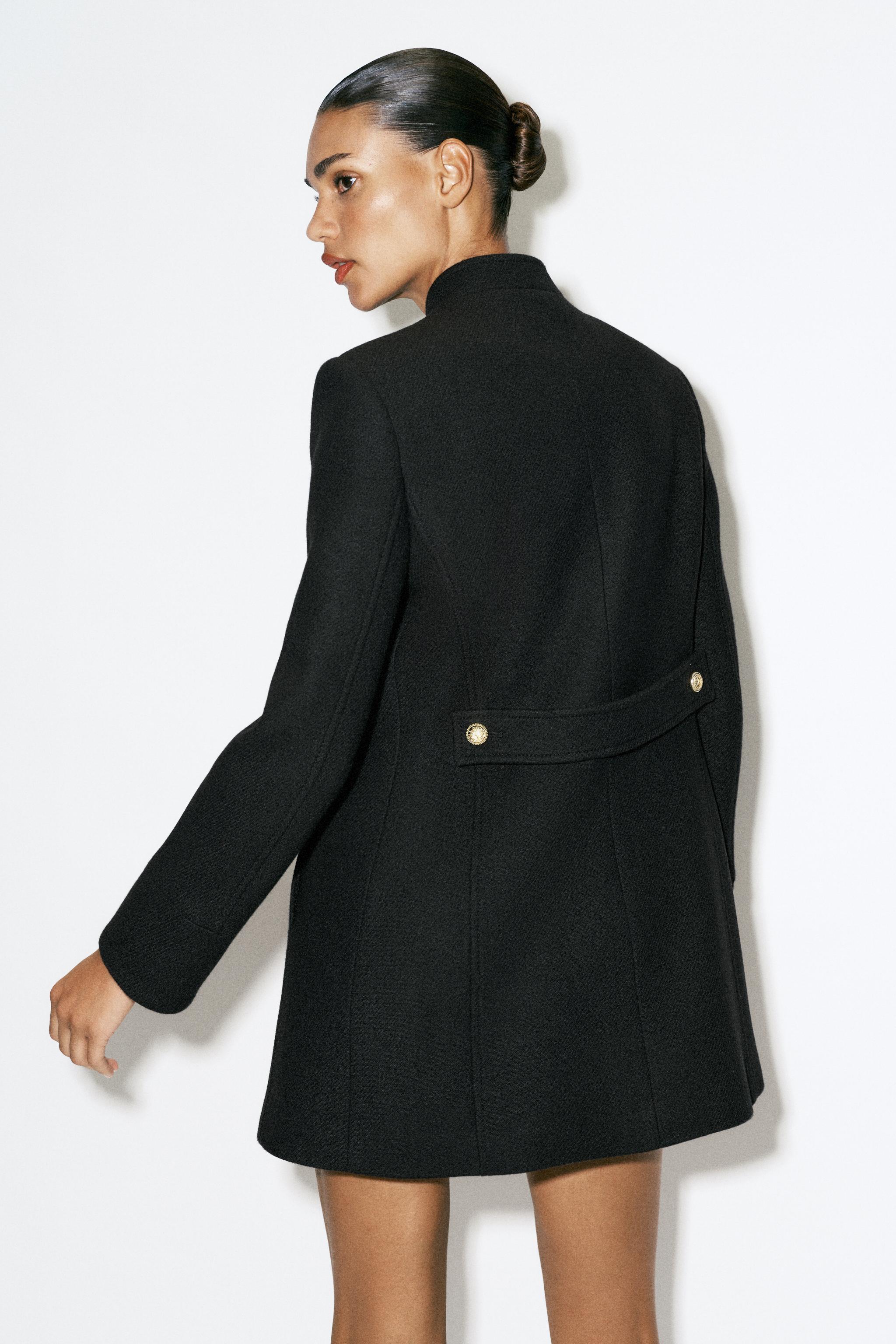 WOOL COAT WITH FROG FASTENING