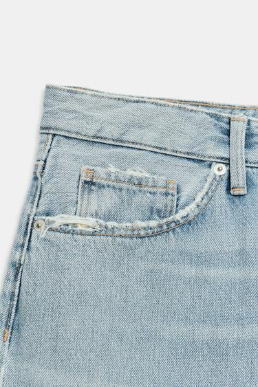 SHORT EN JEAN TRF DÉCHIRÉ TAILLE MOYENNE - Bleu clair de Zara - Image 2