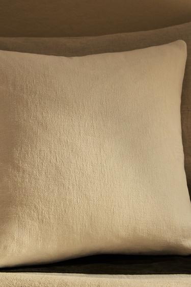 LINEN CUSHION COVER - Sand by Zara