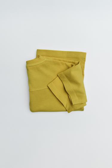 ENSEMBLE T-SHIRT ET PANTALON WIDE LEG UNIE - Vert olive de Zara - Image 9