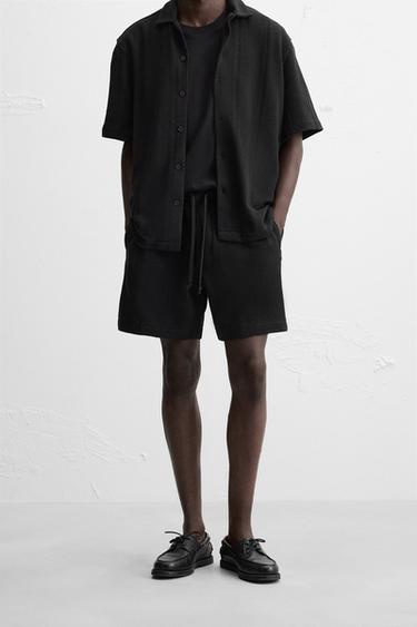BERMUDA STRUCTURÉ JACQUARD - Noir de Zara - Image 1