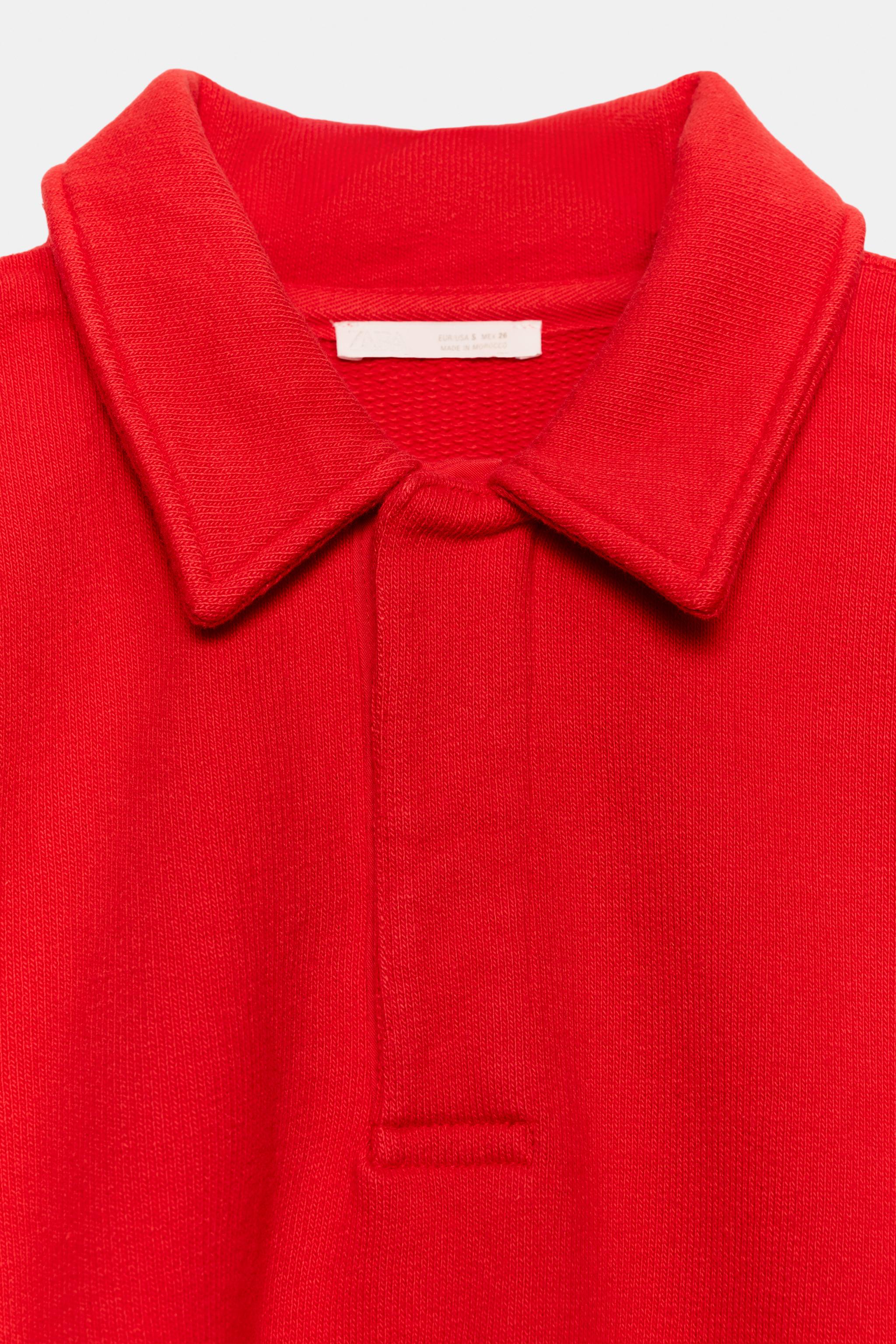 Женские худи Zara COLLARED SWEATSHIRT — фото 8