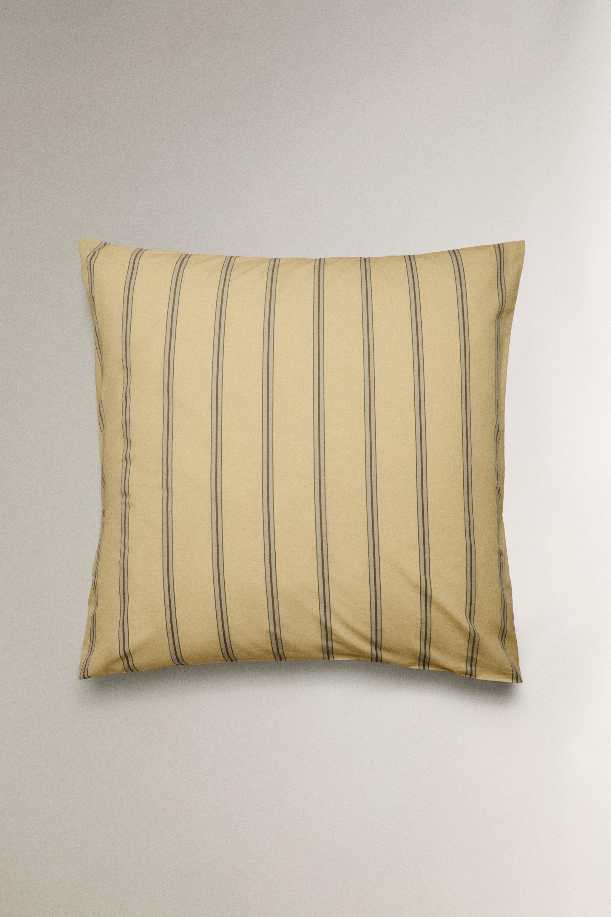 STRIPED PERCALE PILLOWCASE (300 THREAD COUNT)