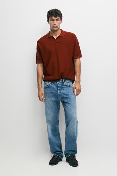 100% cotton knit polo — Russet 1