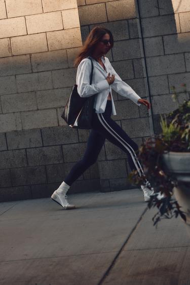 LEGGINGS BANDE LATÉRALE - Bleu marine de Zara - Image 0