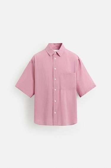 CAMISA FLUIDA RELAXED FIT - Rosa de Zara