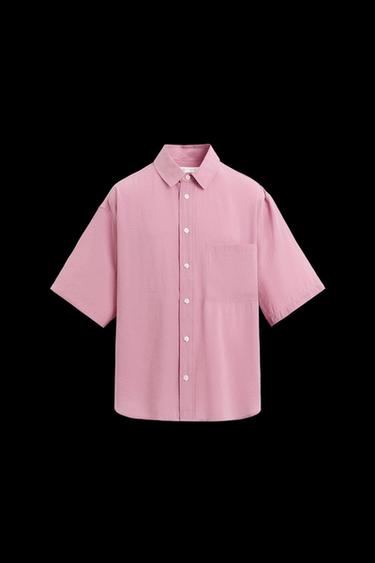 CAMISA FLUIDA RELAXED FIT - Rosa de Zara - Imagen 0