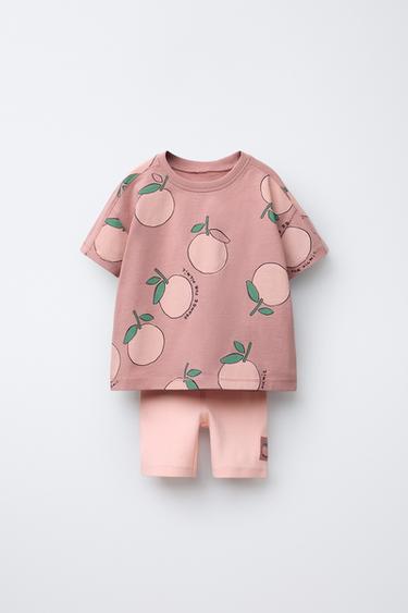 CONJUNTO CAMISETA Y LEGGING CICLISTA FRUTAS - Malva de Zara