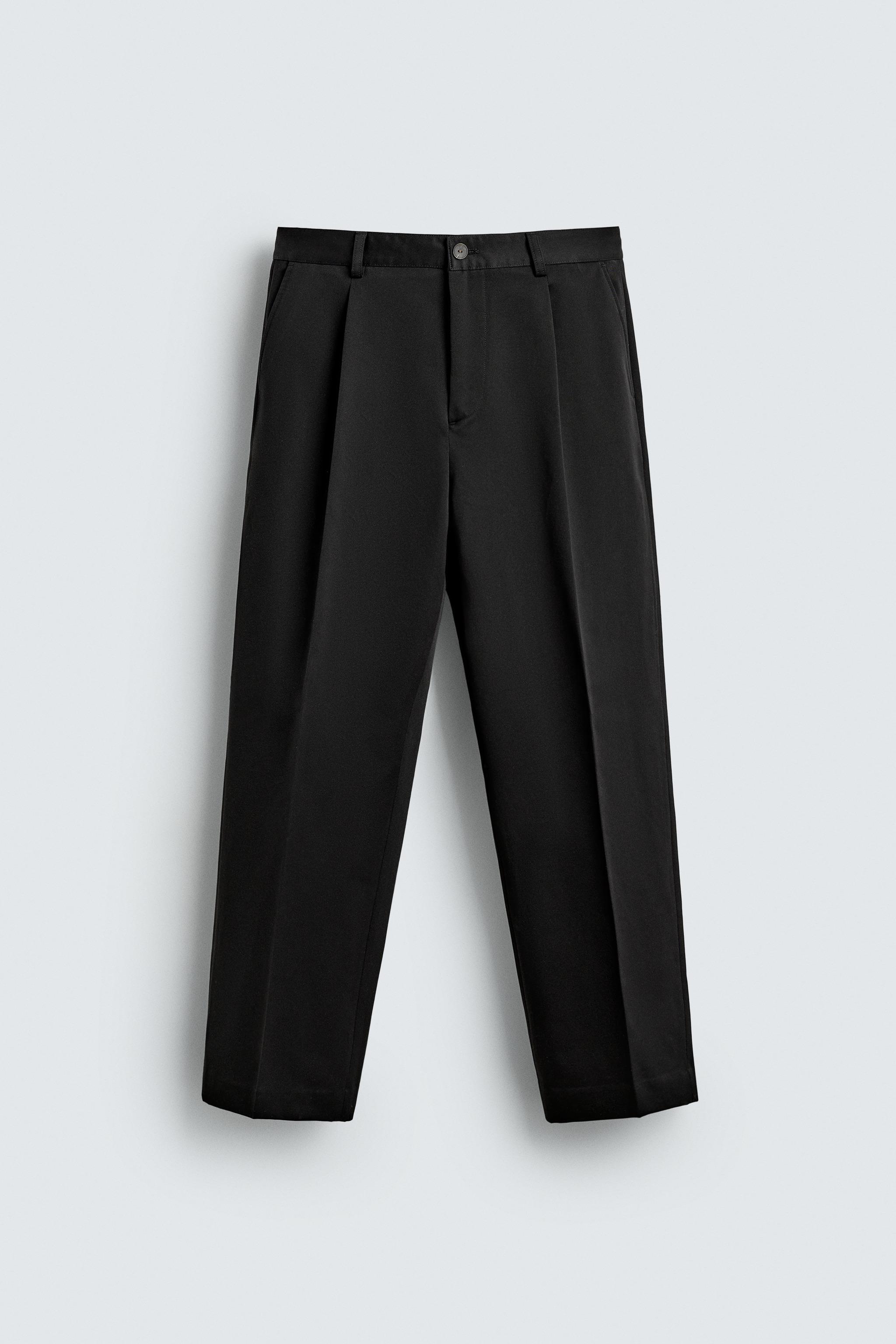 新品★ZARA ザラ★リラックスフィットプリーツパンツ Aaron Levine x ZARA リラックスフィットプリーツパンツ - ブラック