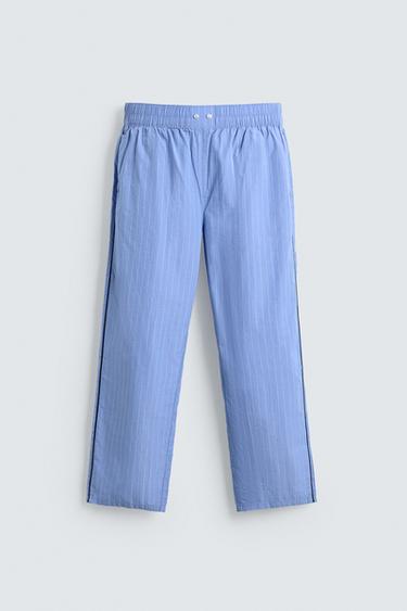 ENSEMBLE DE PYJAMA LISERÉS STRUCTURES CONTRASTÉS - Bleu de Zara - Image 11