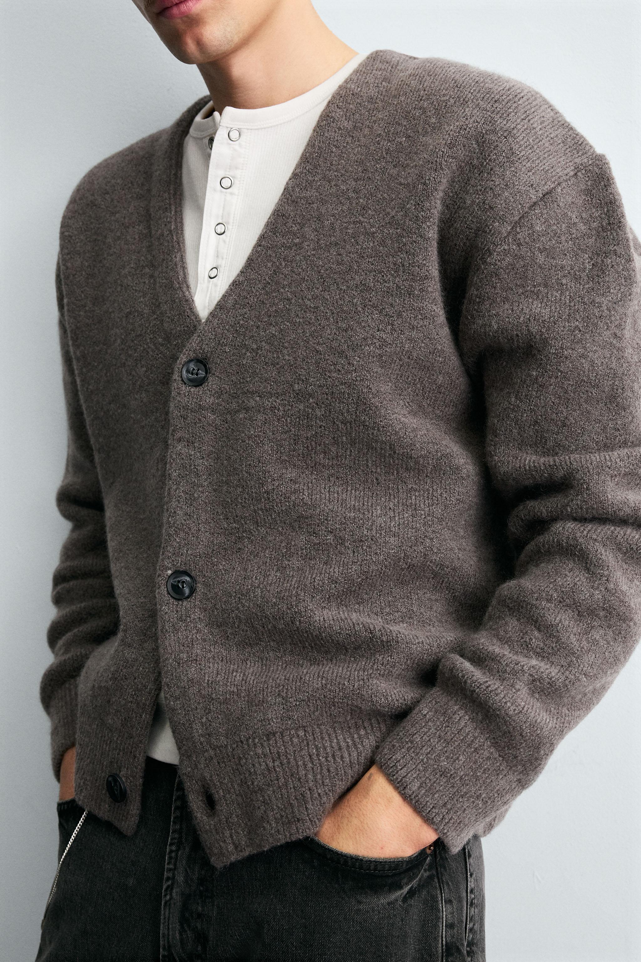 TEXTURED KNIT CARDIGAN