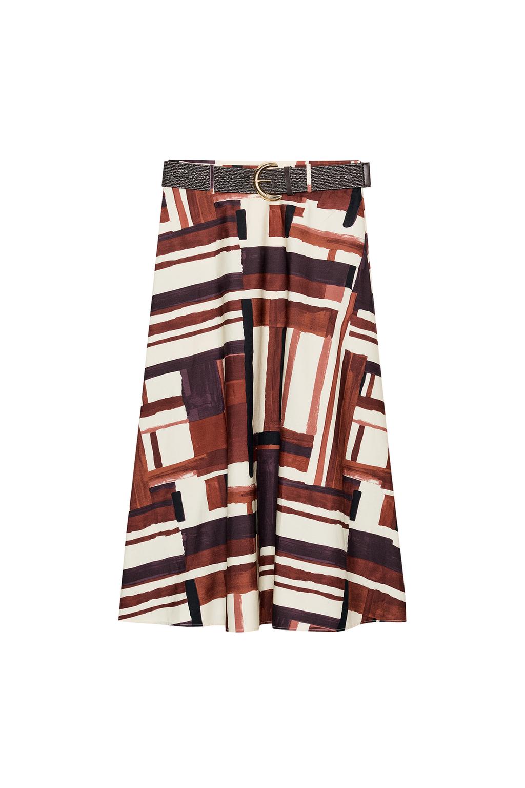PRINTED BELTED SKIRT - image 3
