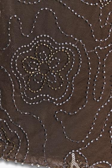 TOP FOULARD FANTAISIE - Chocolat de Zara - Image 7