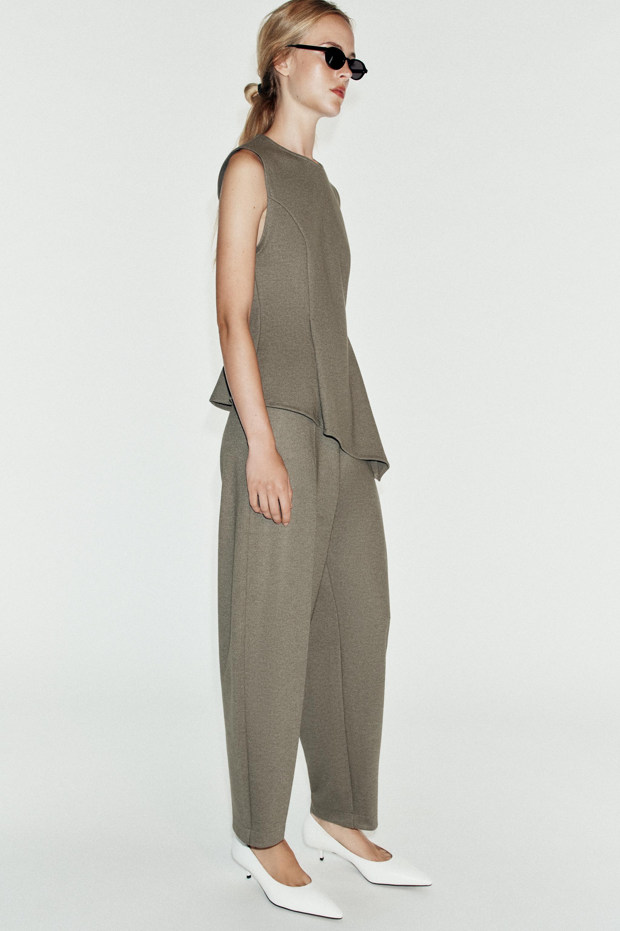 Zara Soft Peplum Top görsel 4