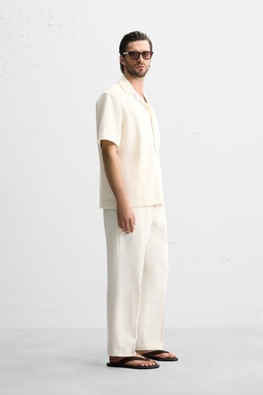 TEXTURED SHIRT - Ecru by Zara - Image 3