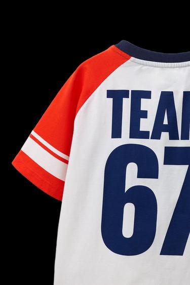 TEAM SIX SEVEN PRINTED T-SHIRT - Oyster-white by Zara