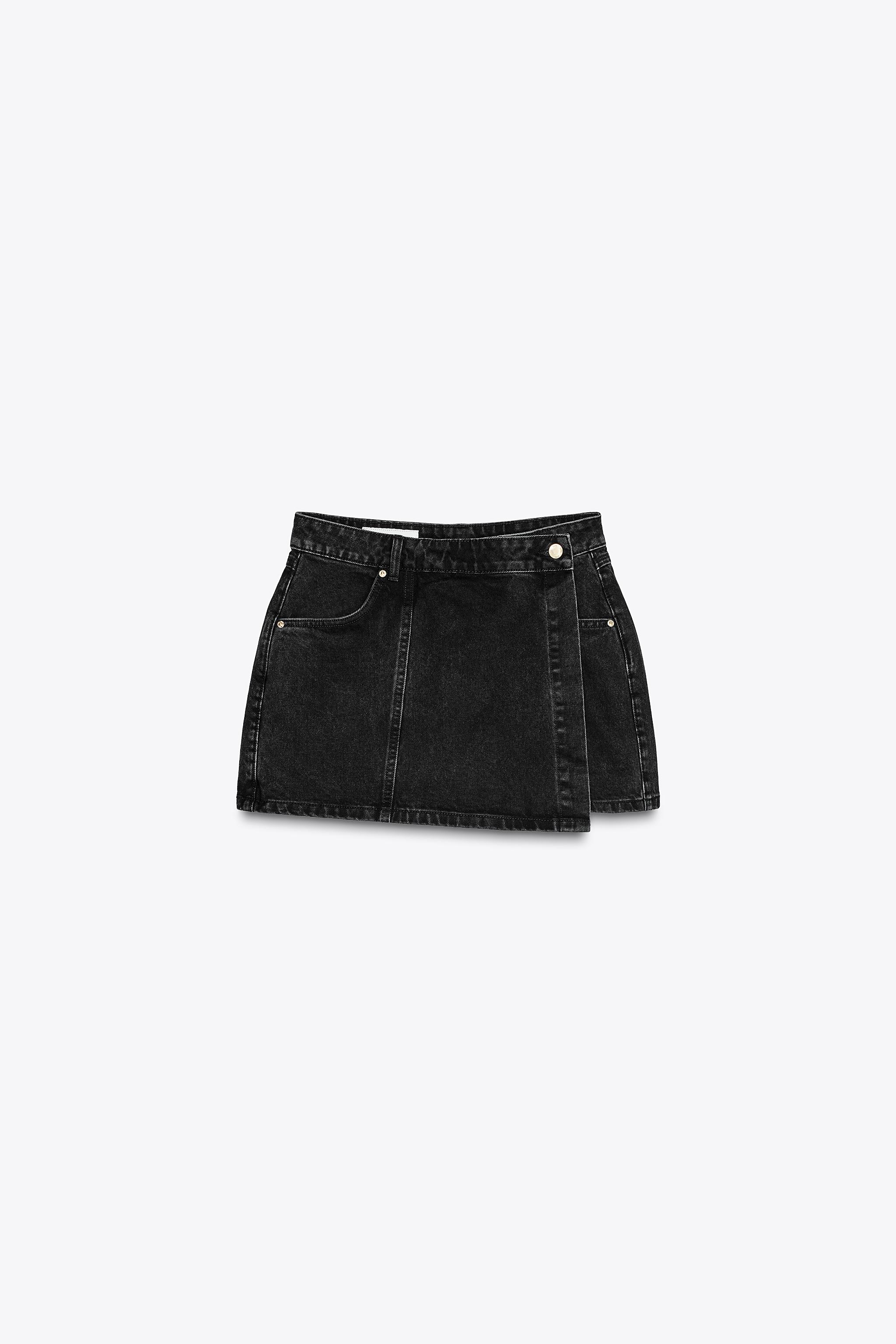Z1975 WRAP DENIM SKORT Mid-blue ZARA United States1
