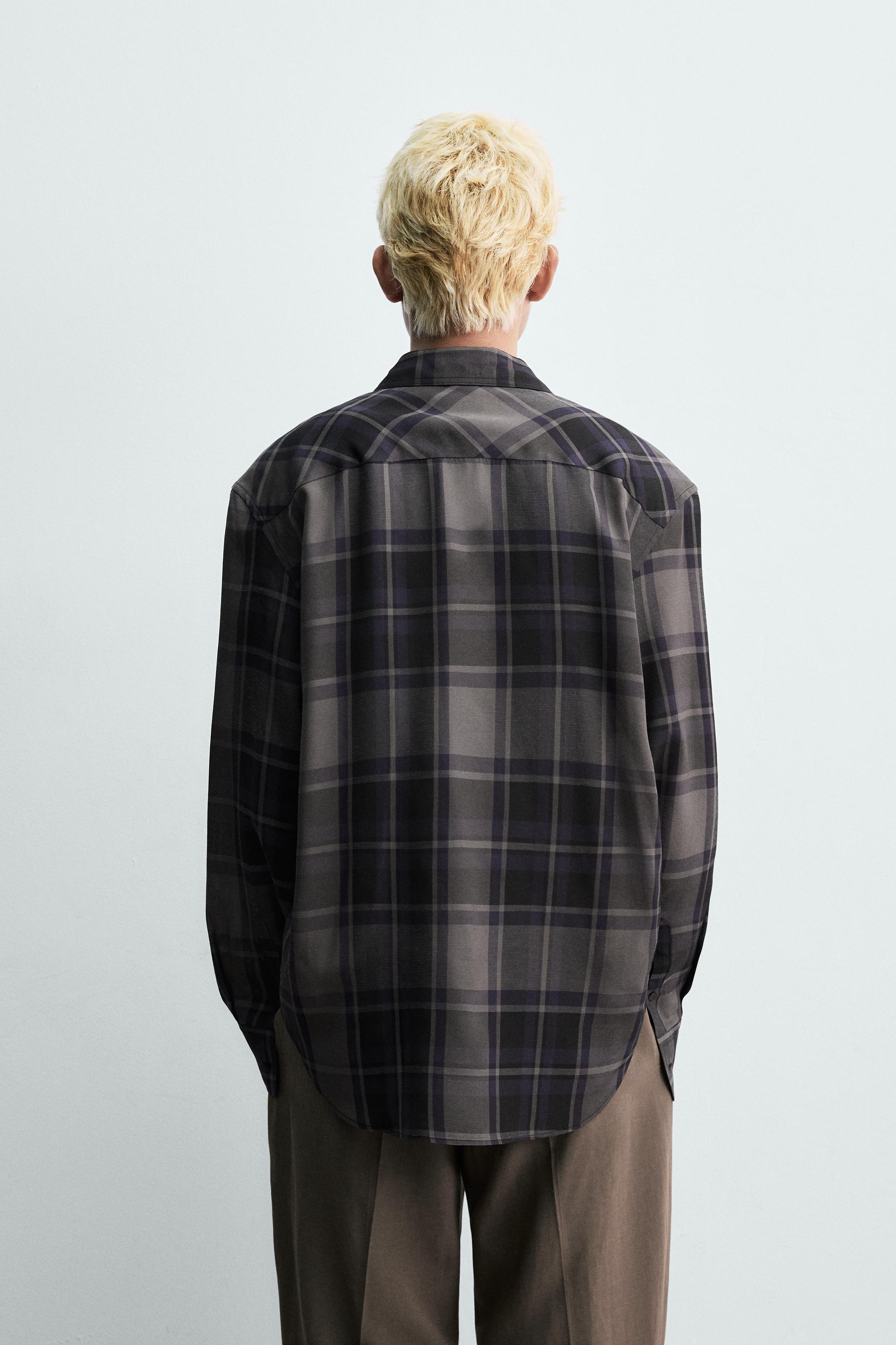 FLOWY PLAID SHIRT