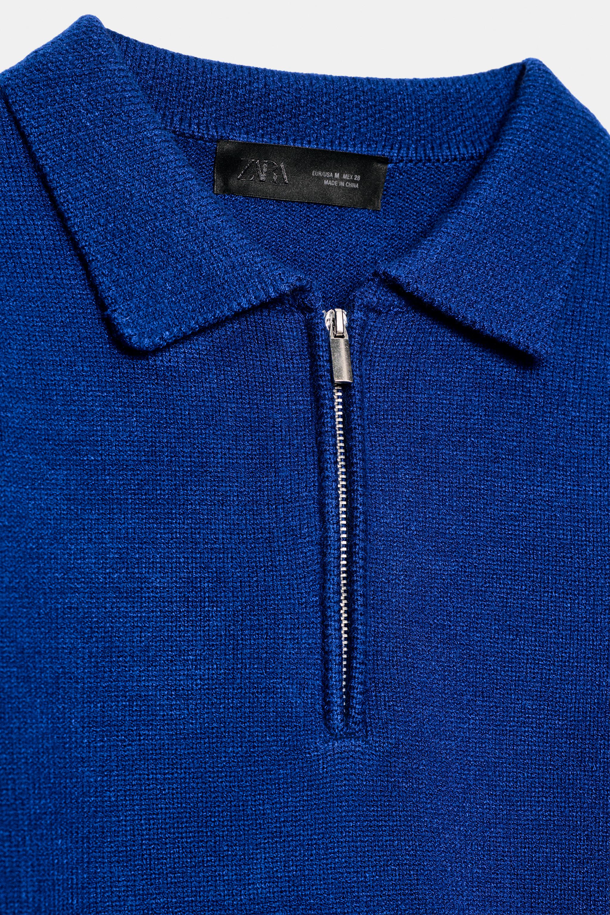 ZIP-NECK KNIT POLO