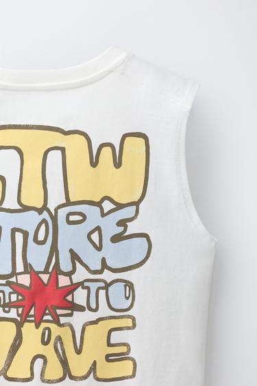 T-SHIRT IMPRIMÉ - Blanc de Zara - Image 3