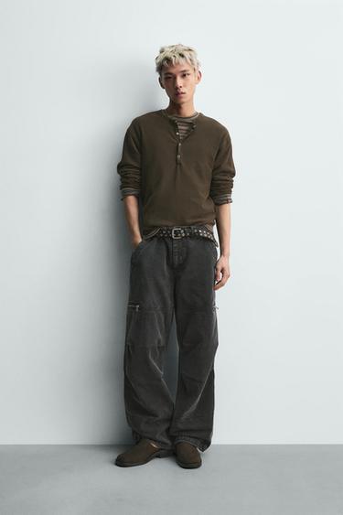 PARACHUTE CARGO TROUSERS - Anthracite grey by Zara