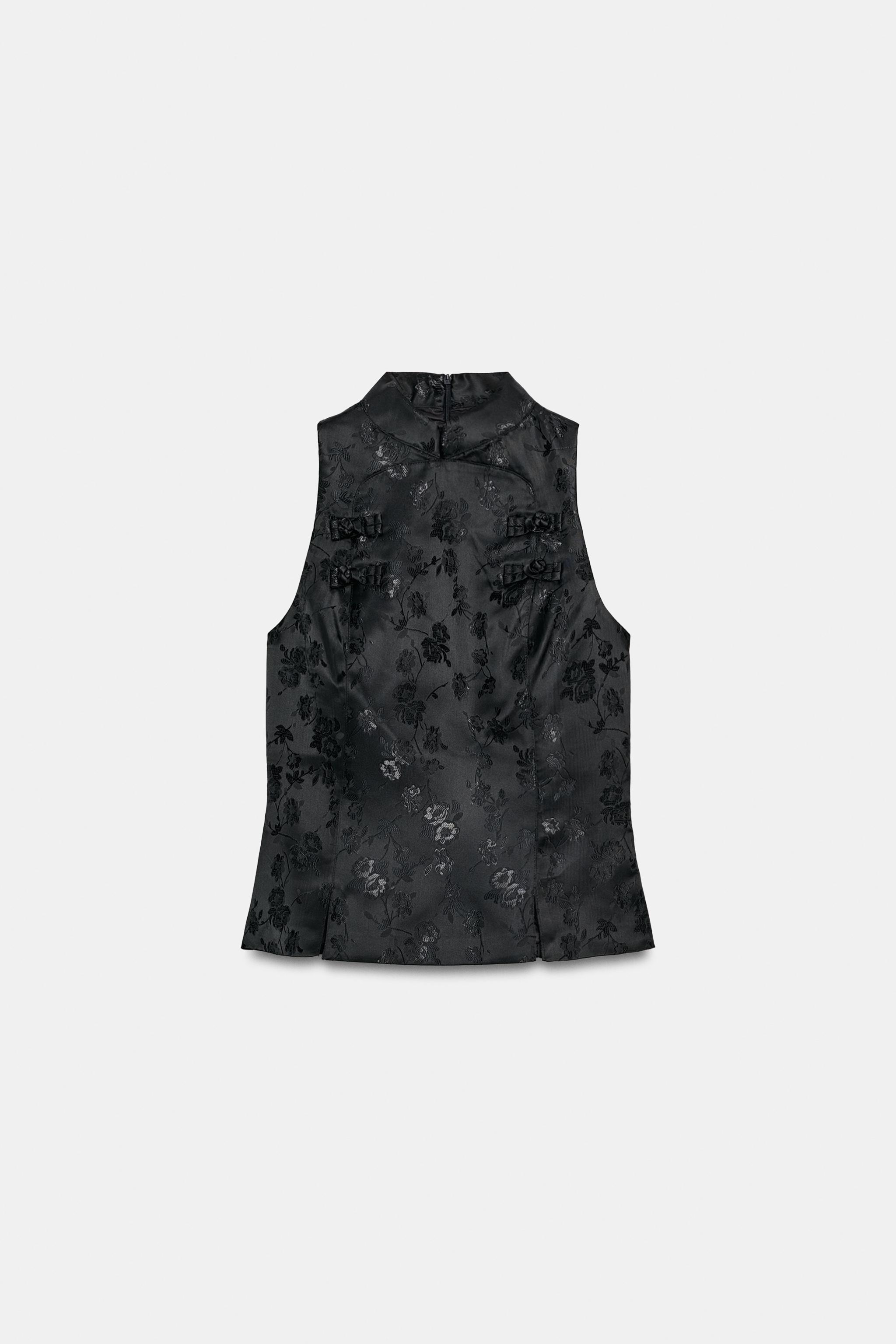 JACQUARD FROG FASTENING TOP