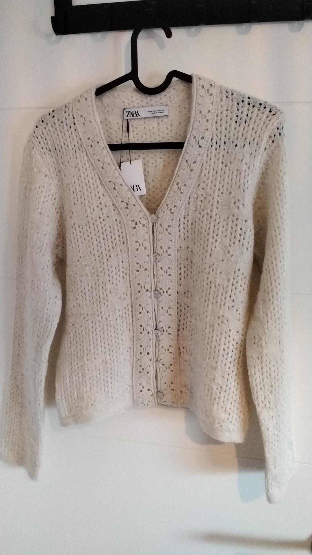 ROMANTIC POINTELLE KNIT CARDIGAN