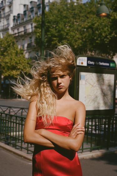 ROBE COMBISHORT SATINÉE - Rouge de Zara - Image 1