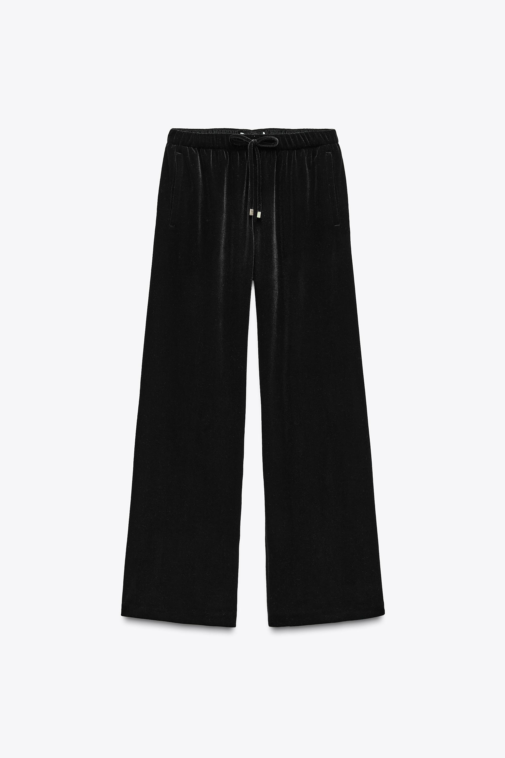 ワイドベルベットパンツ - カーキ | ZARA Japan / 日本